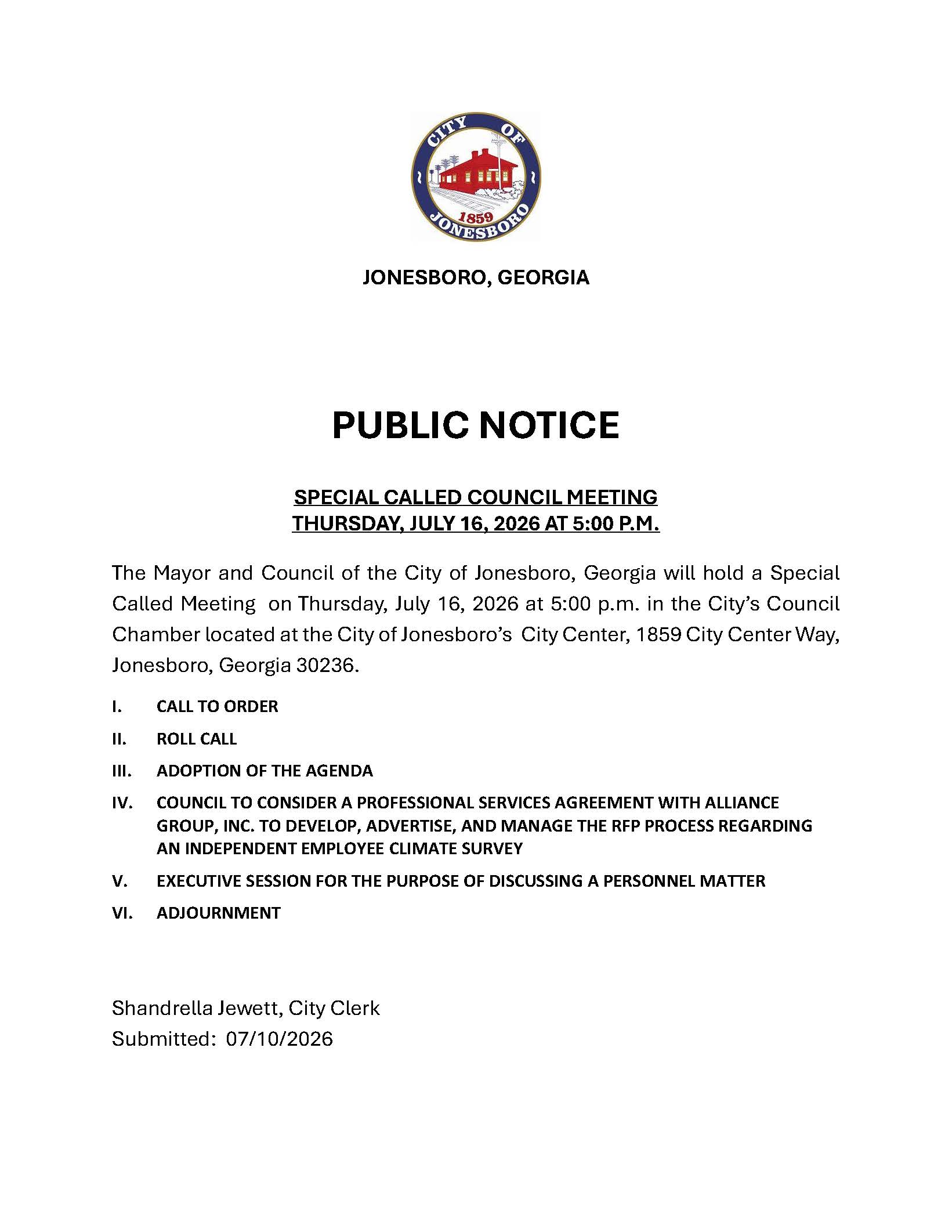 PUBLIC NOTICE 